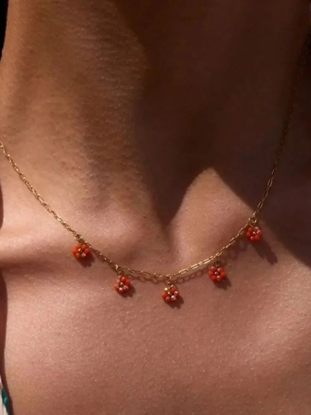 Boho flower Necklace Q639